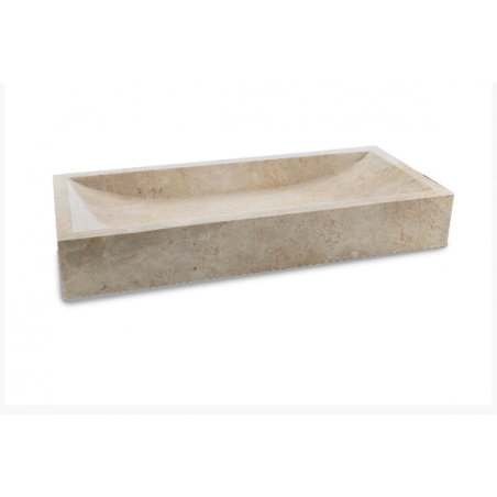 Lavabo rectangular en mamol marfil