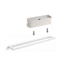 Toallero blanco + Caja Portaobjetos en blanco, accesorios de baño GRELA