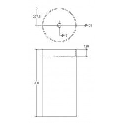 Lavabo exento redondo "Momon"