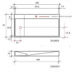 Lavabo Noah Smart 100 con Repisa