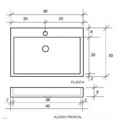 Lavabo Noah Kim 740 con Repisa