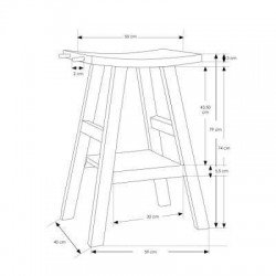 Consolle para lavabo en madera de teca maciza