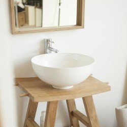 Consolle para lavabo en madera de teca maciza