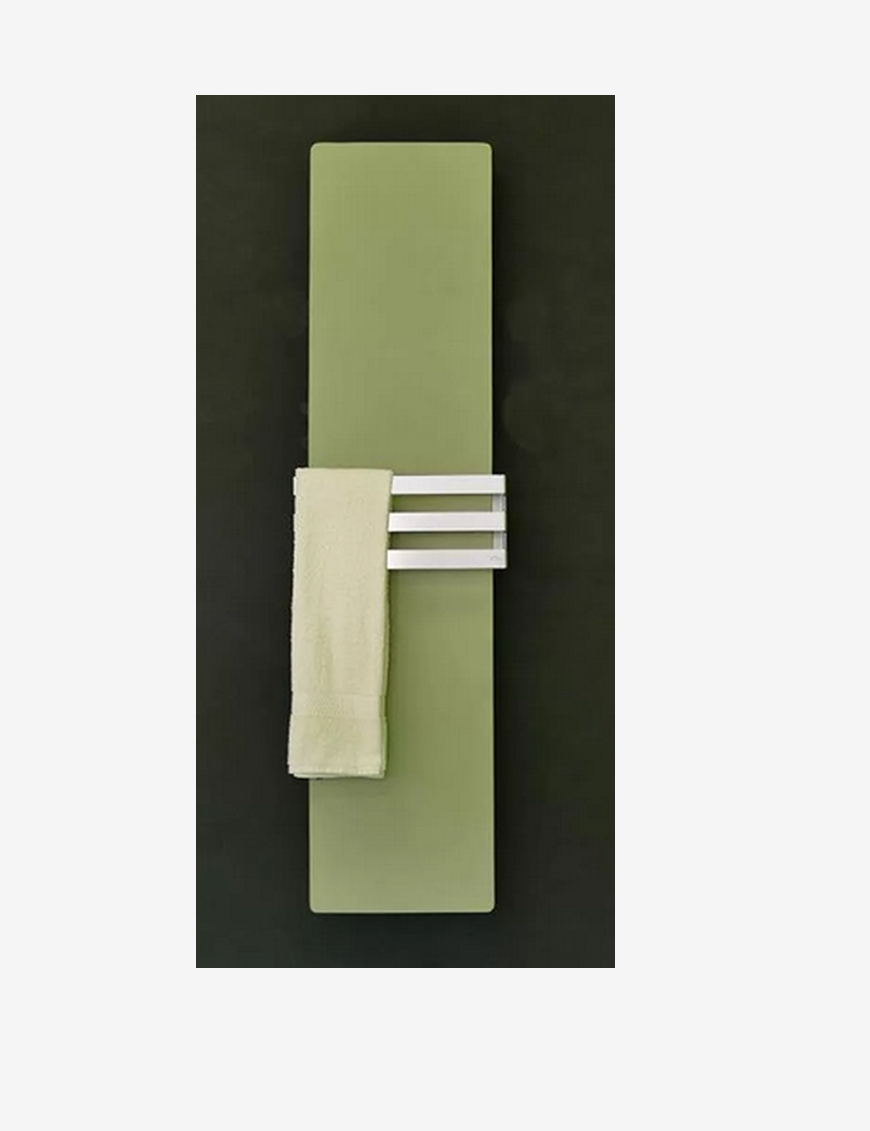 radiador y calienta toallas en cerámica de la firma HomWarm, modelo Elysir  D, montaje en pared.