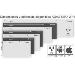 WiFi ADAX NEO 1000W Radiador de conveccion