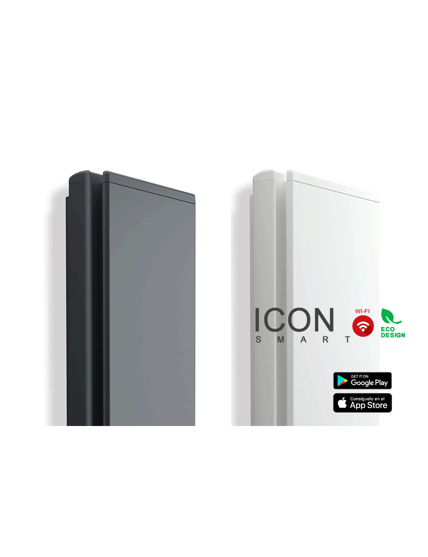 ICON 15 Radiador Vertical WIFI ICON 1500W (18m²) Bajo consumo Radialight