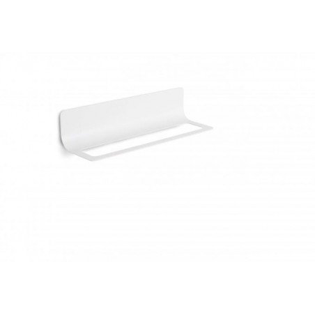 Toallero de baño de diseño en color blanco. 46 cm
