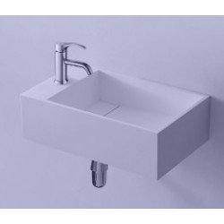 Lavabo de resina blanco de pared 50 x 30